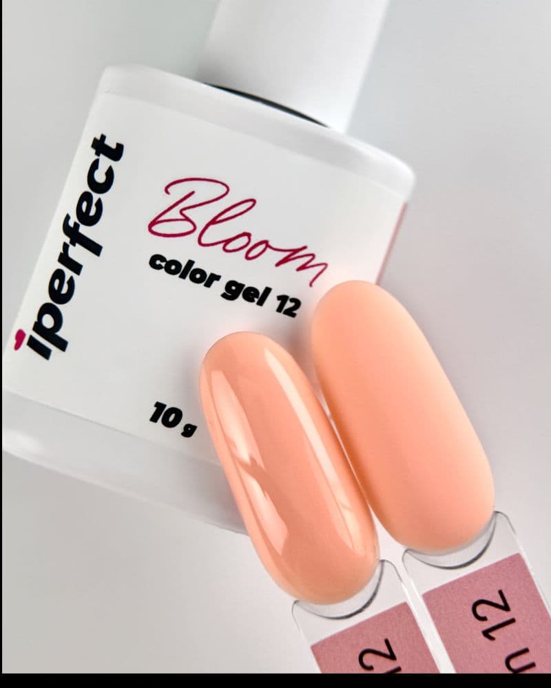 iPerfect, Bloom color gel 12 - гель-лак для ногтей, 10гр флакон с кистью