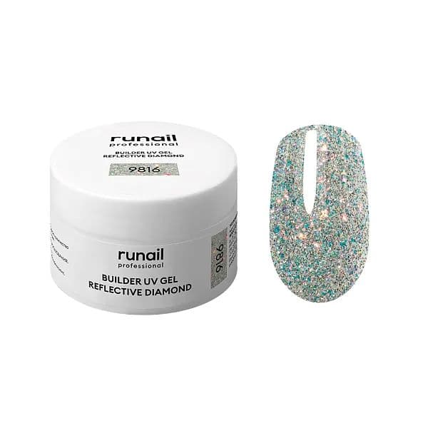 Runail, Моделирующий УФ-гель светоотражающий BUILDER UV GEL REFLECTIVE DIAMOND 15 г №9816