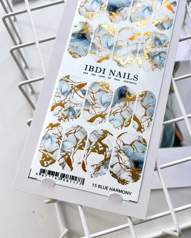 IBDI,  Пленки для маникюра IBDI NAILS 15 BLUE HARMONY