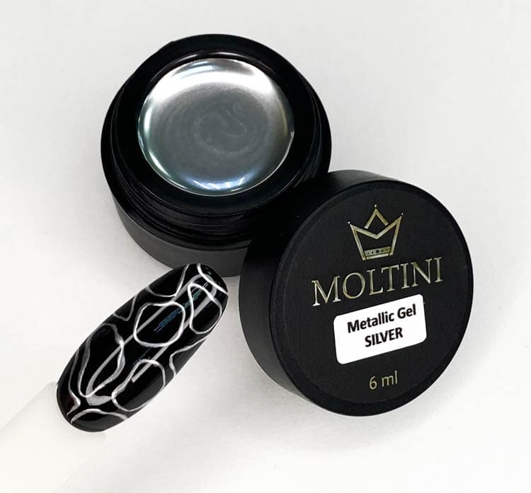 Moltini Гель-краска Metallic "Silver" 6 мл. #