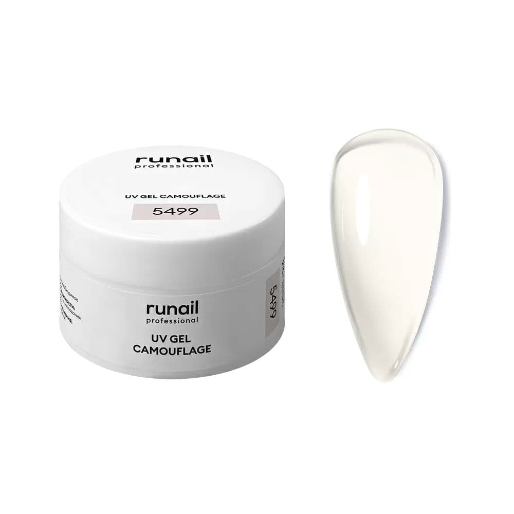 Runail, Камуфлирующий УФ-гель (цвет: Невесомая вуаль) 15 г №5499