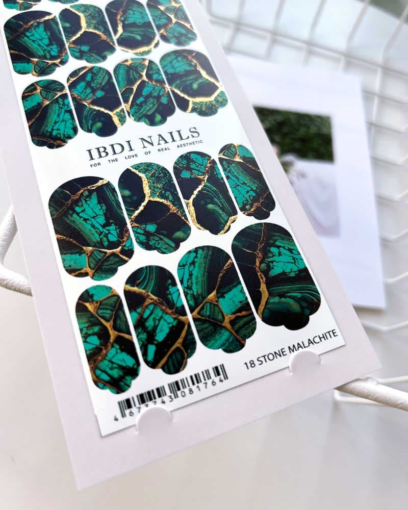 IBDI,  Пленки для маникюра IBDI NAILS 18 STONE MALACHITE