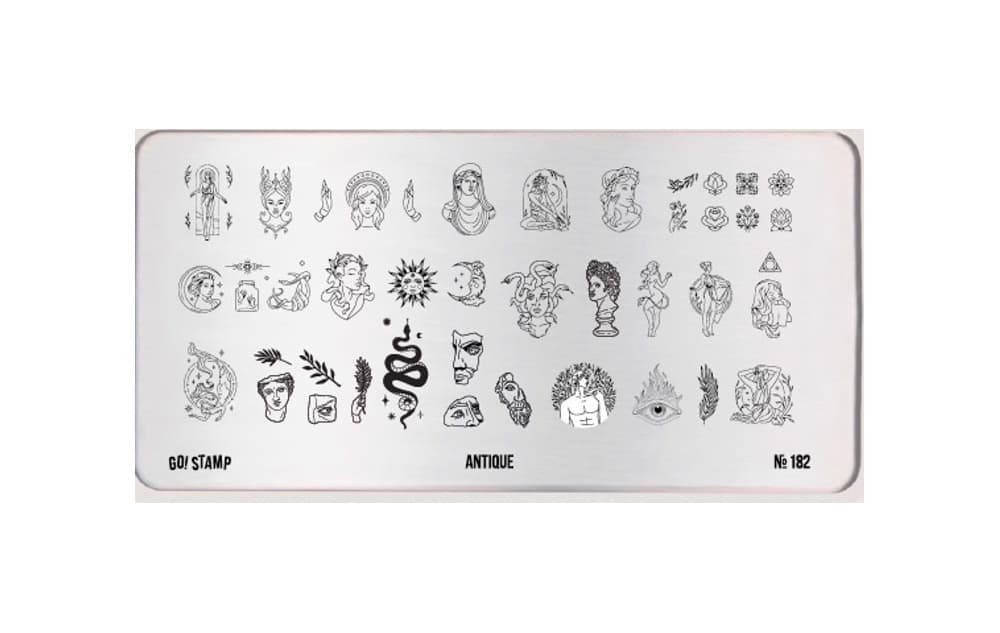 Go! Stamp, Пластина для стемпинга 182 Antique