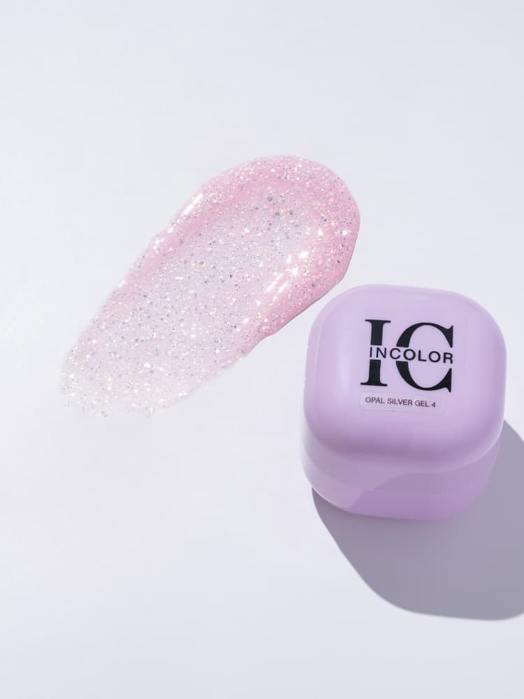 Incolor, Гель Опаловое серебро Opal Silver gel №4 15г