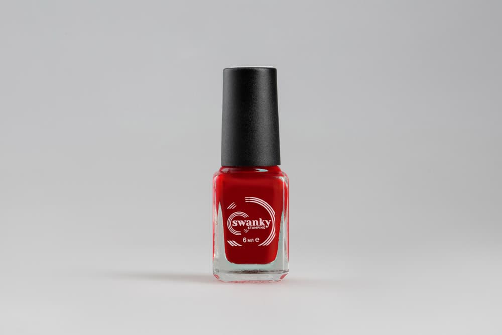 Swanky Stamping, Лак для стемпинга S07, красный, 6мл