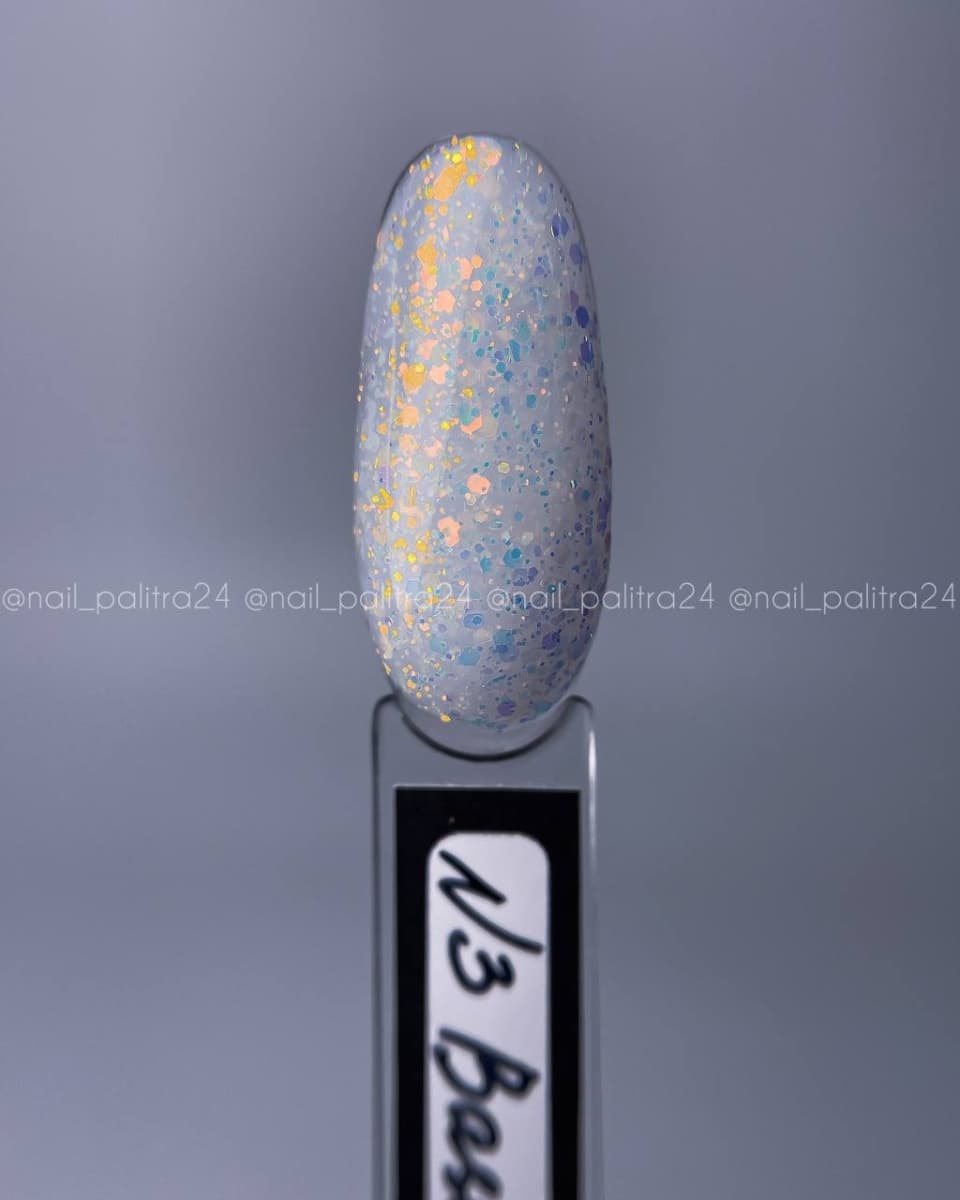 Grattol Rubber Base Opal Glitter №3  9 ml