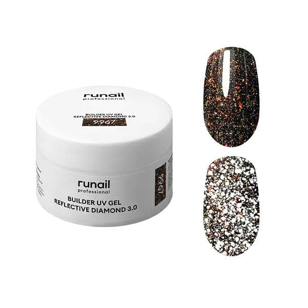 Моделирующий УФ-гель светоотражающий BUILDER UV GEL REFLECTIVE DIAMOND 3.0, 15г №9967