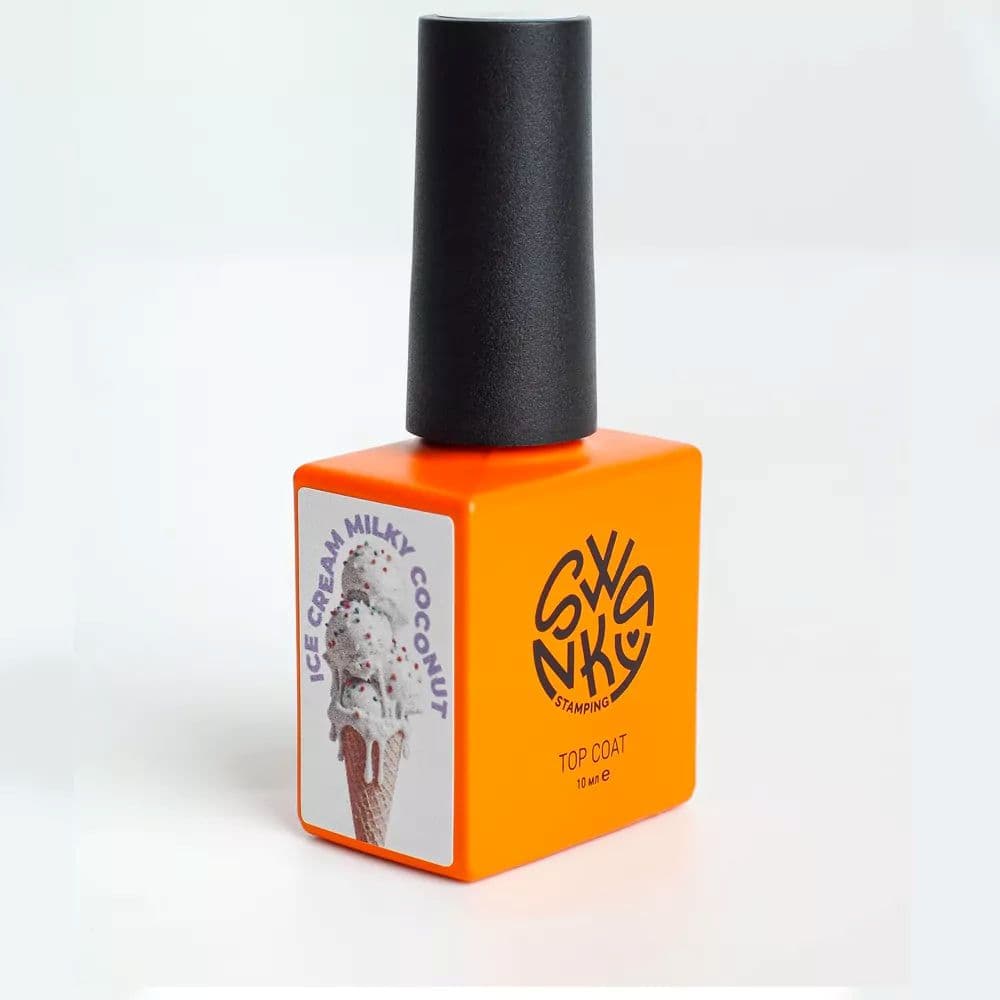 Swanky Stamping, Финишное покрытие Кокосовое мороженое (Milky Coconut), 10мл
