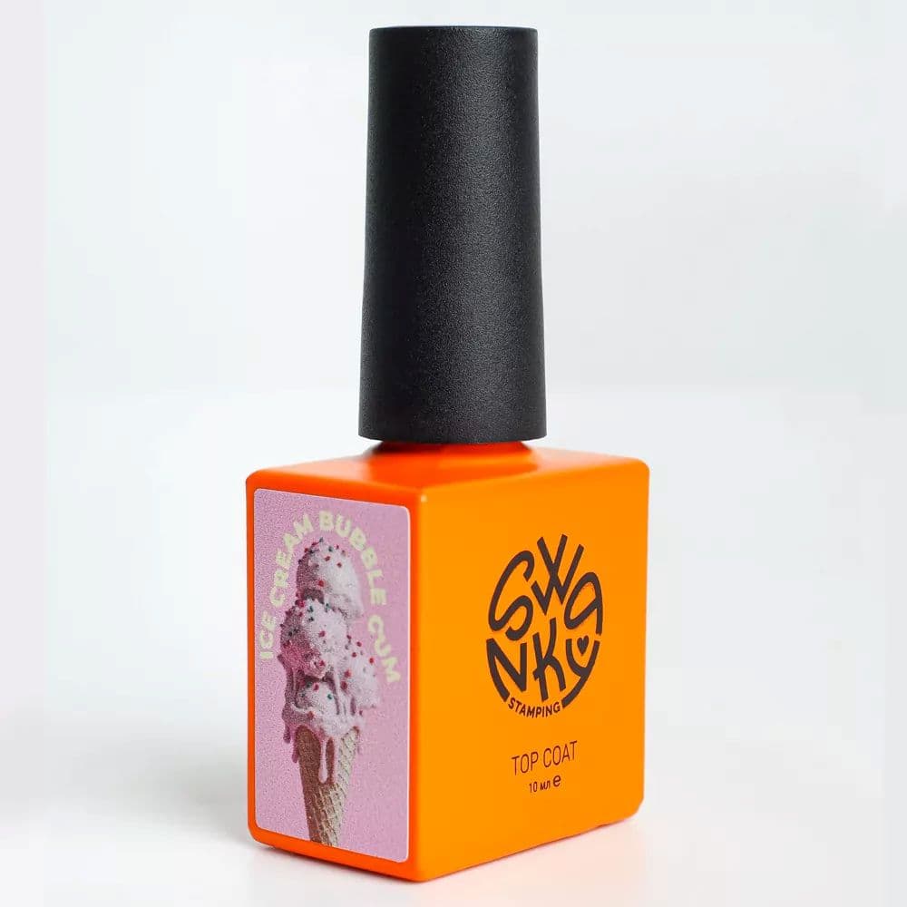 Swanky Stamping, Финишное покрытие Клубничное мороженое (Bubble Gum) , 10мл
