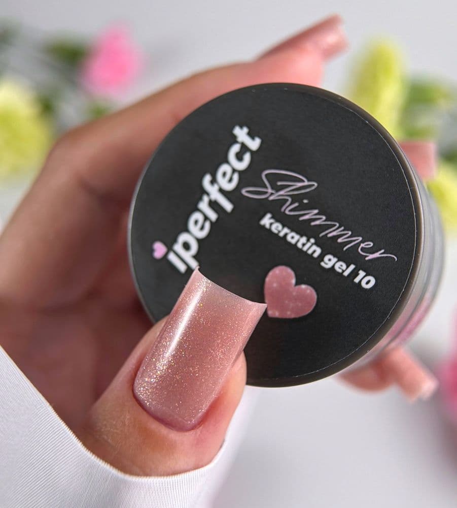 iPerfect, Shimmer keratin gel 10 - гель для укрепления и моделирования ногтей 15гр