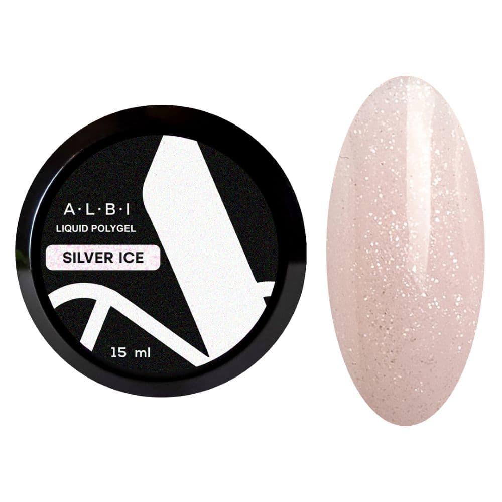 ALBI, Жидкий гель LIQUID POLYGEL Silver ice,15ml (банка)