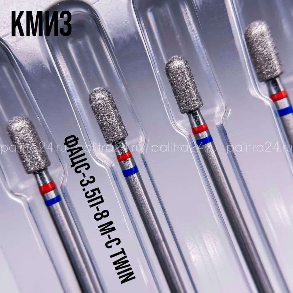 ФРЕЗА №124А ЦИЛИНДР d3,5 h8,0 красносиняя ФАЦС-3,5П-8 М-С twin КМИЗ 118761