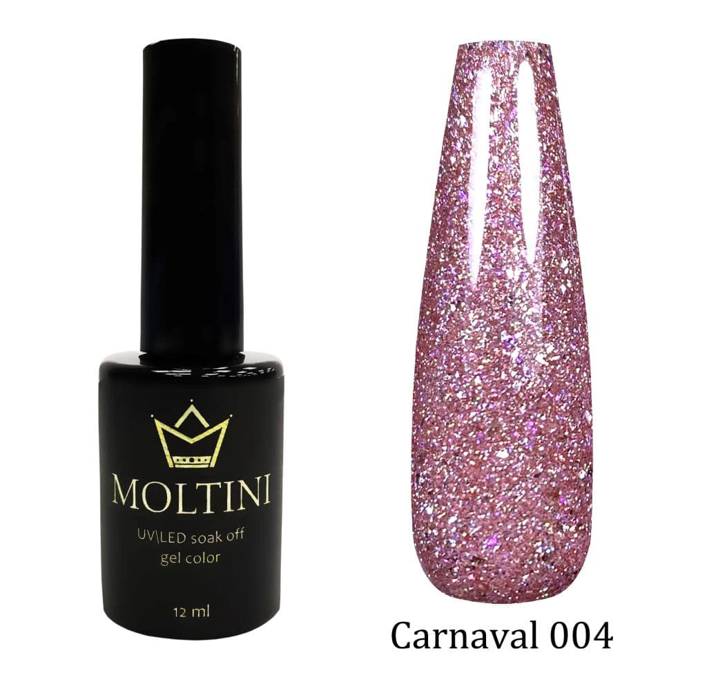 MOLTINI светоотраж.голографический лак "Carnaval" 004. 12 мл.