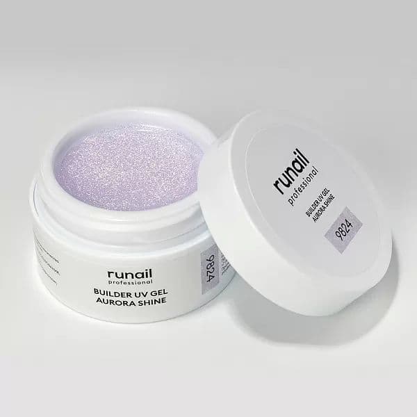 Runail, Моделирующий УФ-гель с шиммером BUILDER UV GEL AURORA SHINE 15 г №9824