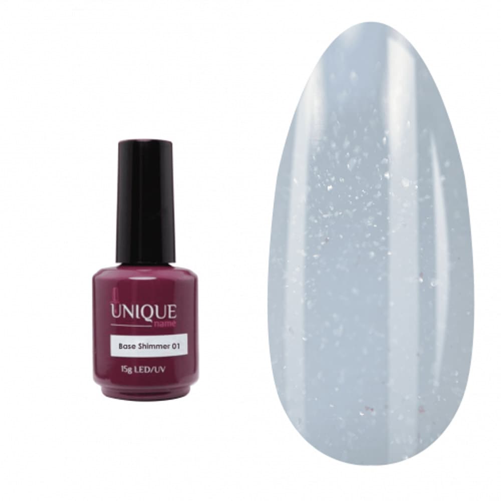 Unique, База Блеск 01 (Shimmer 01) (15ml) #