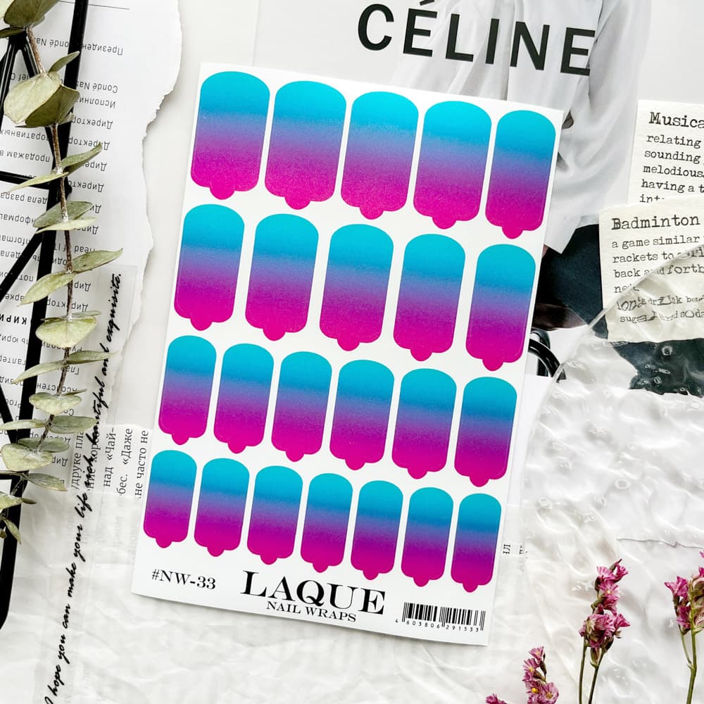 "LAQUE" Пленки NAIL WRAPS №33
