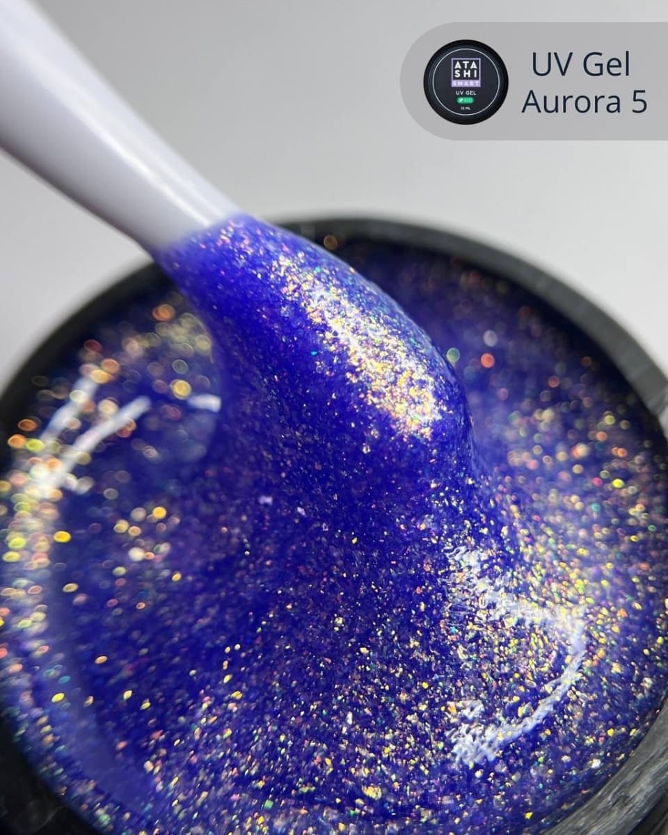 ATASHI Smart Uv gel, Aurora 5 , 15мл