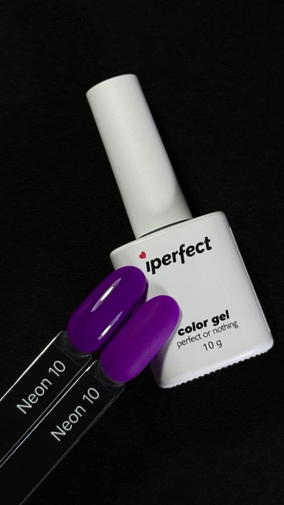 iPerfect, Neon color gel 10 - гель-лак для ногтей, 10гр флакон с кистью
