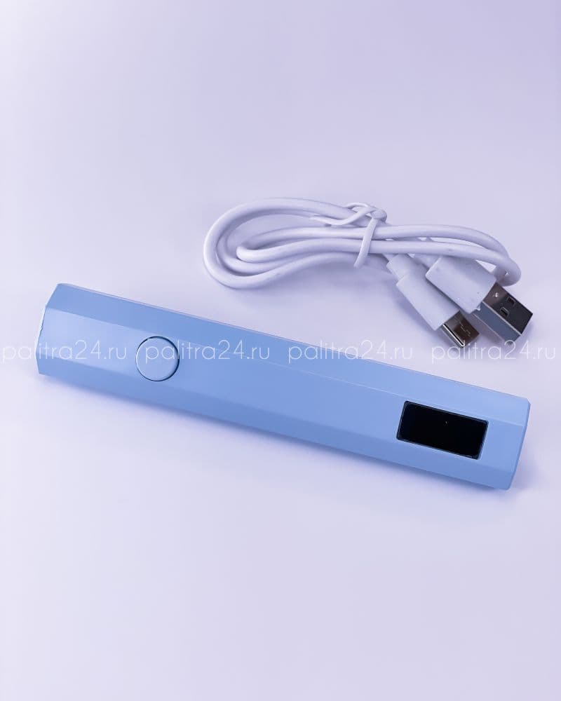 TH Фонарик УФ USB (с дисплеем) голубой