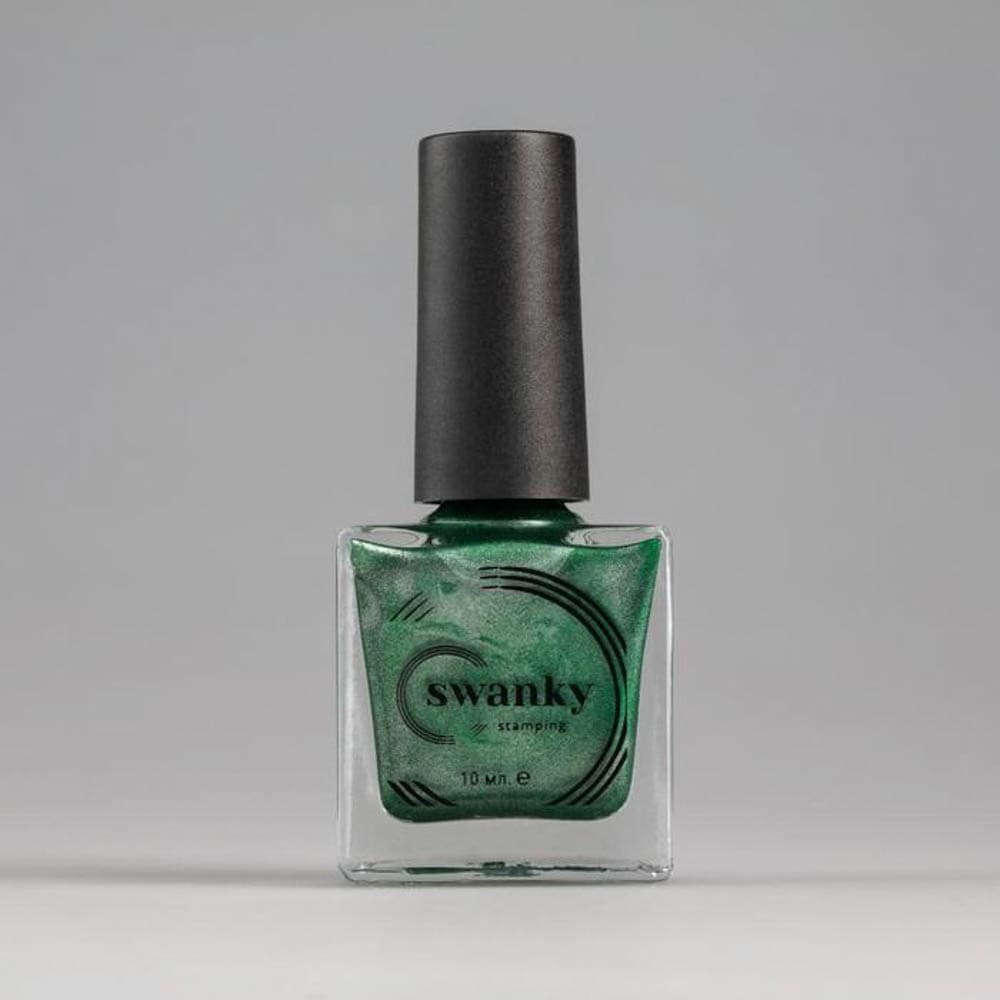 Swanky Stamping, Лак для стемпинга M008, темно-зеленый 10мл #