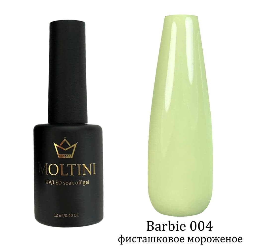 Moltini цветной гель-лак Barbie № 004. 12 мл.