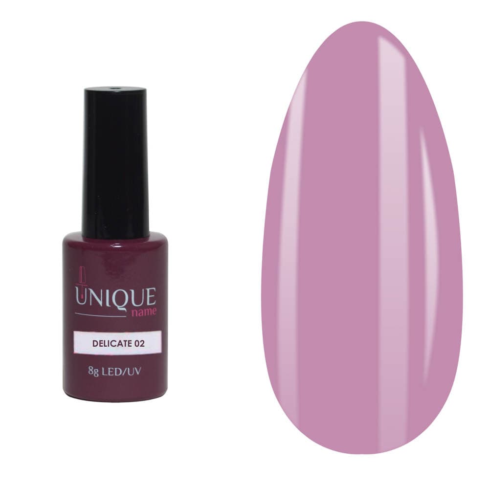 Unique, Гель-лак Нежный 02 (Delicate 02) (8ml)