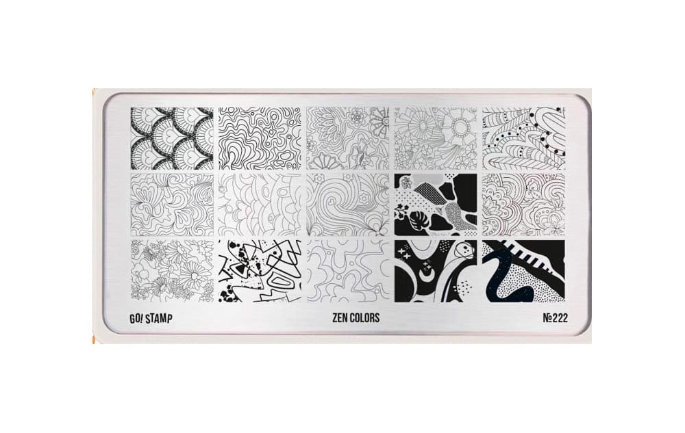 Go! Stamp, Пластина для стемпинга 222 Zen Colors
