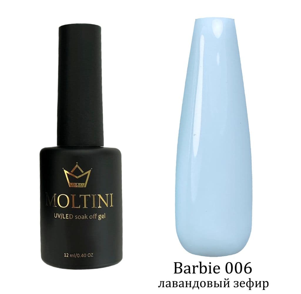 Moltini цветной гель-лак Barbie № 006. 12 мл.