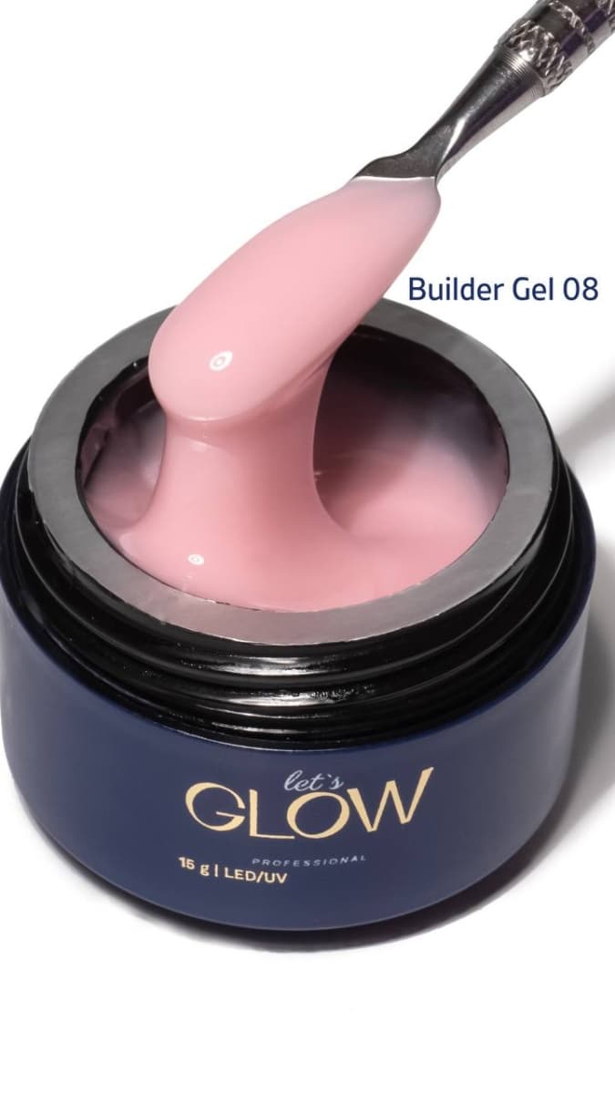 LetsGlow Строительный гель Builder gel №08 13гр