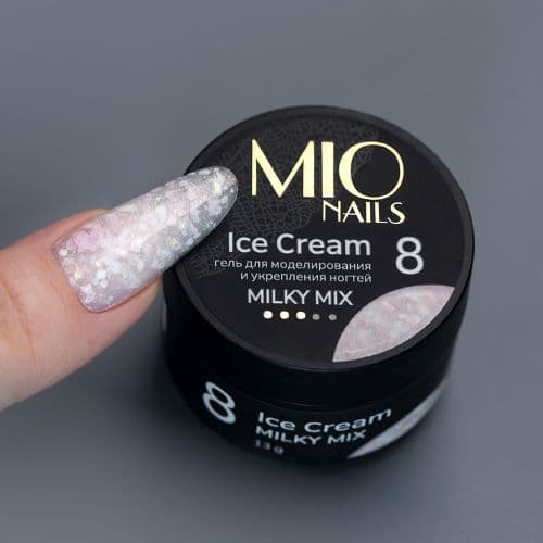 MIO Nails, Гель ICE Cream-MILKY MIX #08 13ml