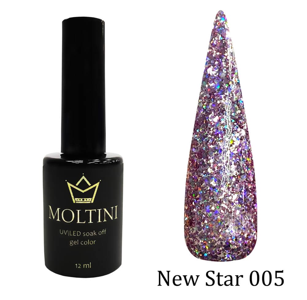 Moltini цветной гель-лак "New Star" 005, 12 мл.
