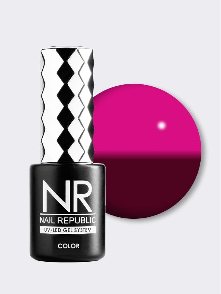 Nail Republic, Гель-лак THERMO COLOR 605, Вишневый-розовый (10мл)
