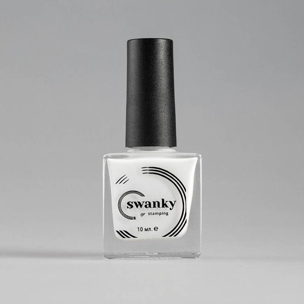 Swanky Stamping, Лак для стемпинга №002,белый 10мл