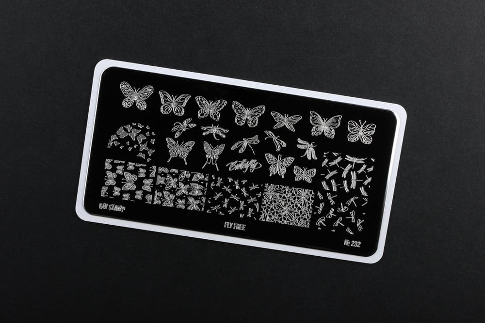 Go! Stamp, Пластина для стемпинга 232 Fly Free