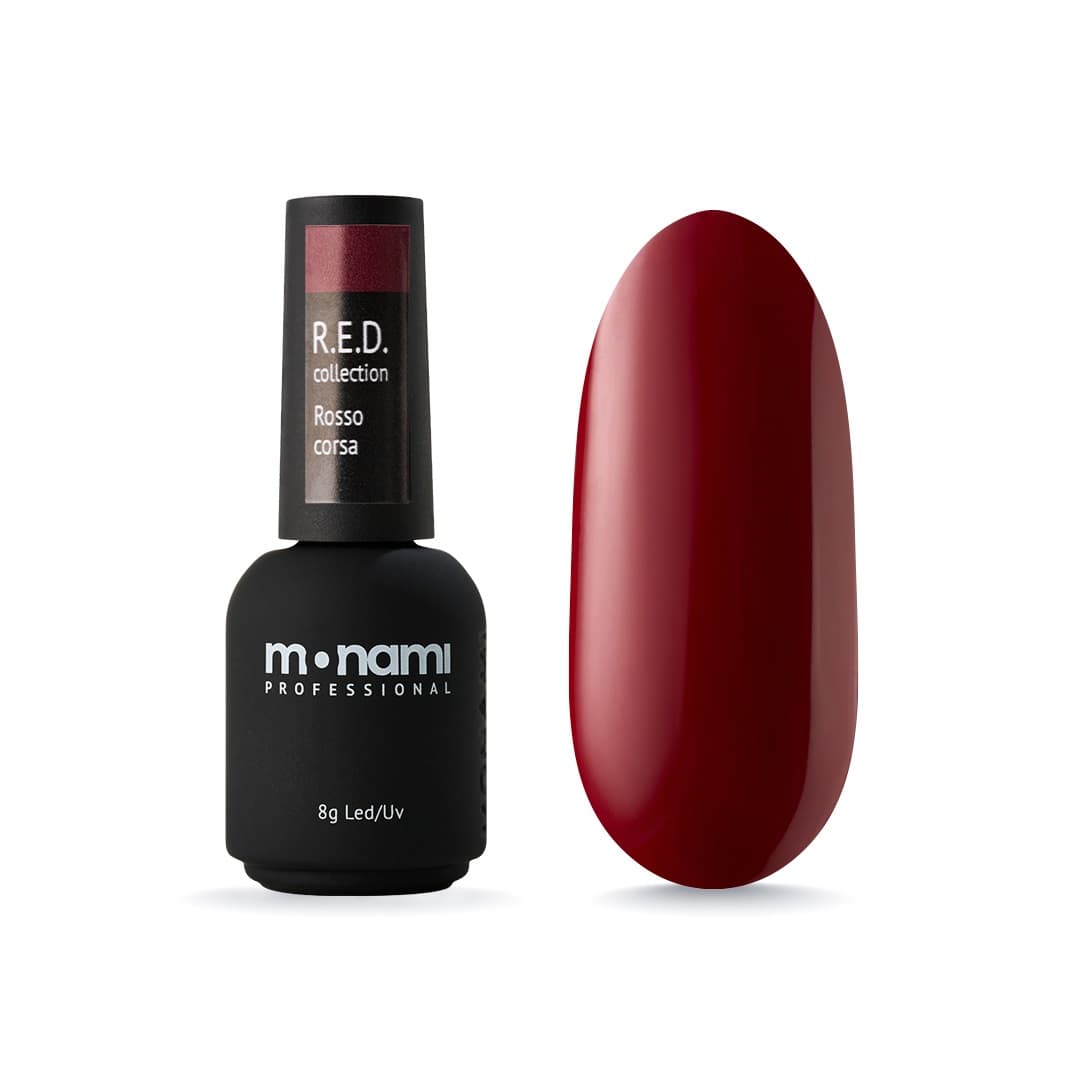 Monami Гель-лак R.E.D. Rosso corsa, 8г