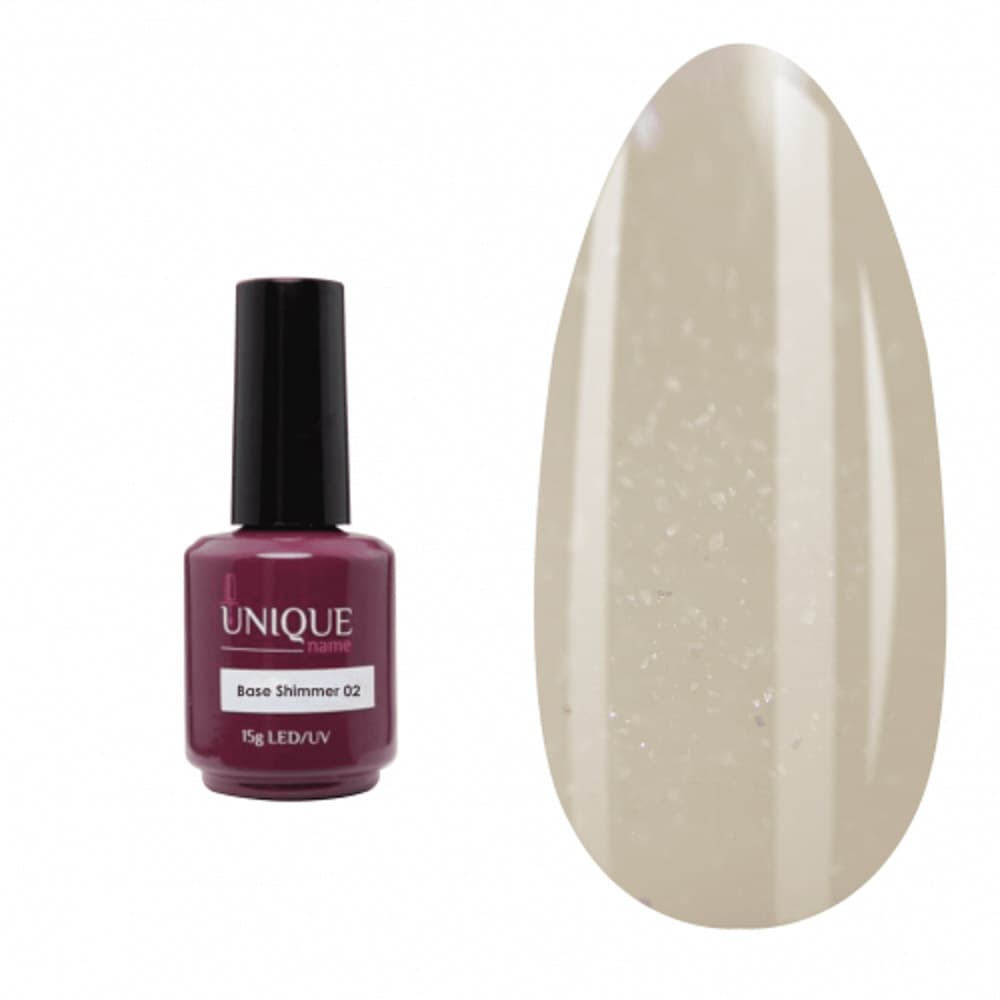 Unique, База Блеск 02 (Shimmer 02) (15ml) #