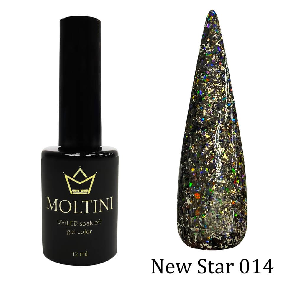 Moltini цветной гель-лак "New Star" 014, 12 мл.#
