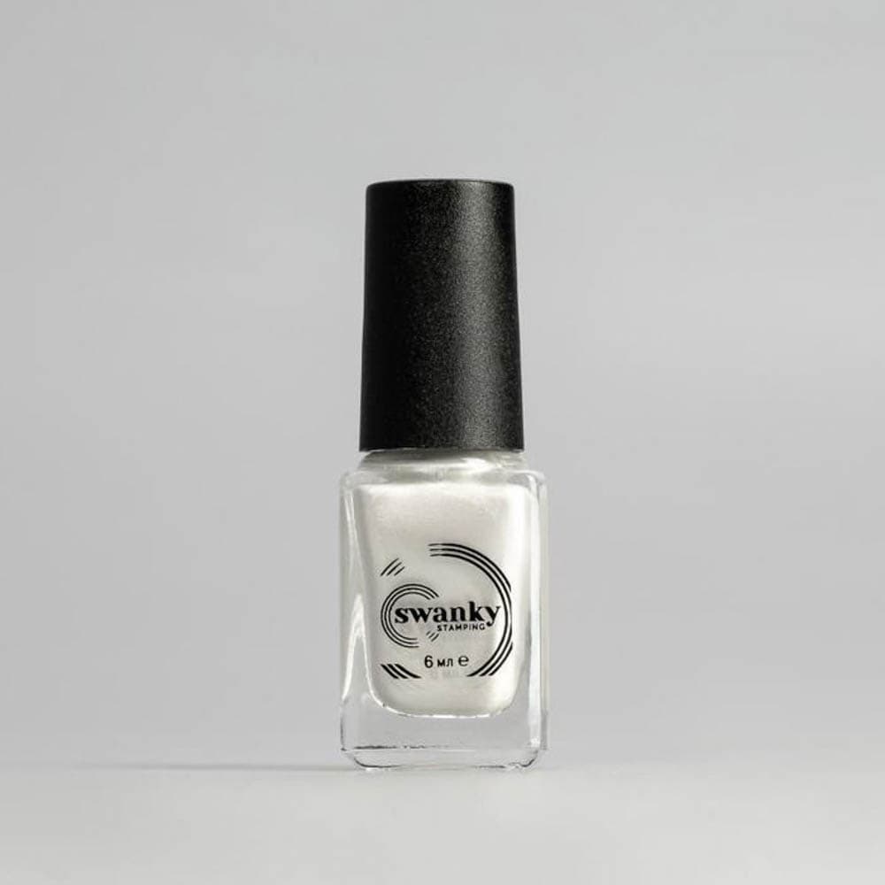Swanky Stamping, Лак для стемпинга S030, жемчужный 6мл