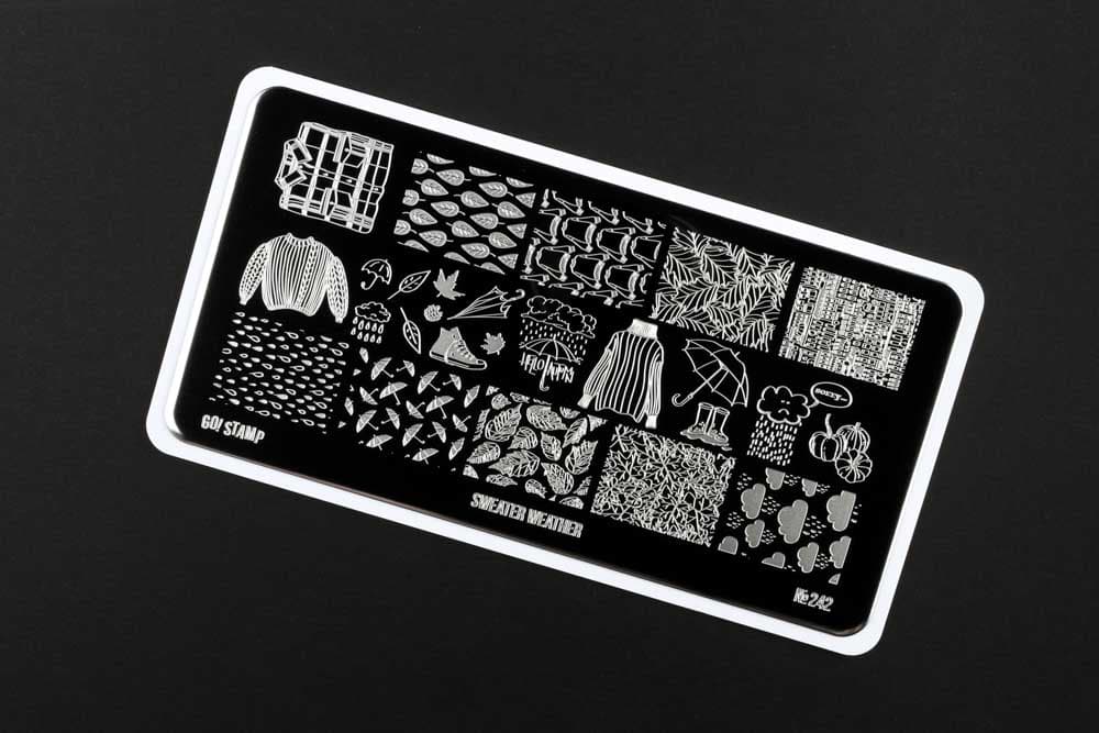 Go! Stamp, Пластина для стемпинга 242 Sweater Weather