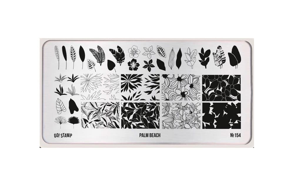 Go! Stamp, Пластина для стемпинга 154 Palm Beach