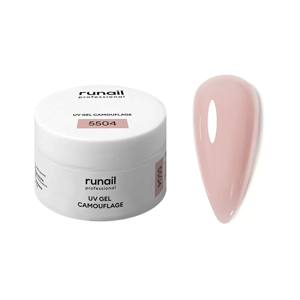 Runail, Камуфлирующий УФ-гель (цвет: Пудровая роза) 15 г №5504