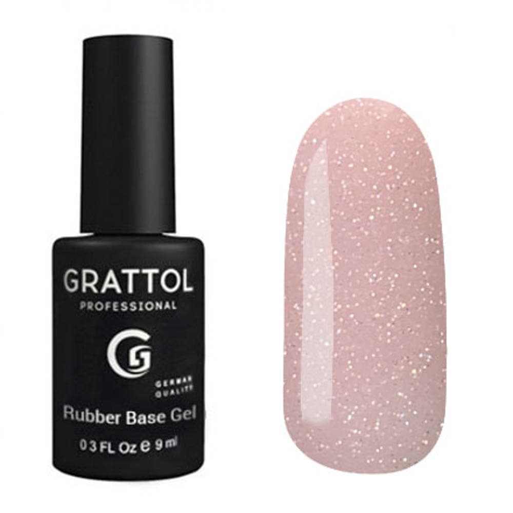Grattol Rubber Base Glitter 6 База камуфлирующая с глиттером 9ml