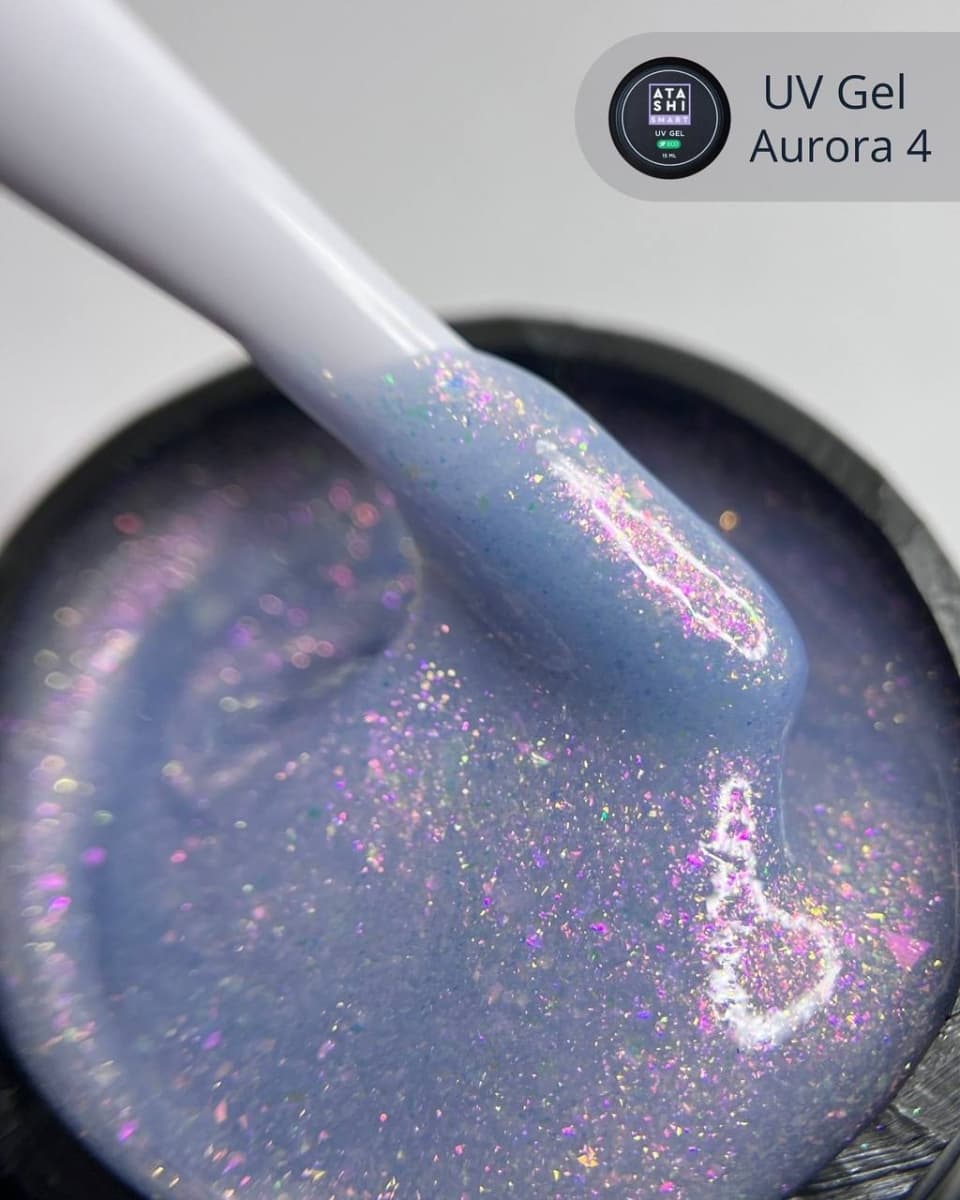 ATASHI Smart Uv gel, Aurora 4 , 15мл