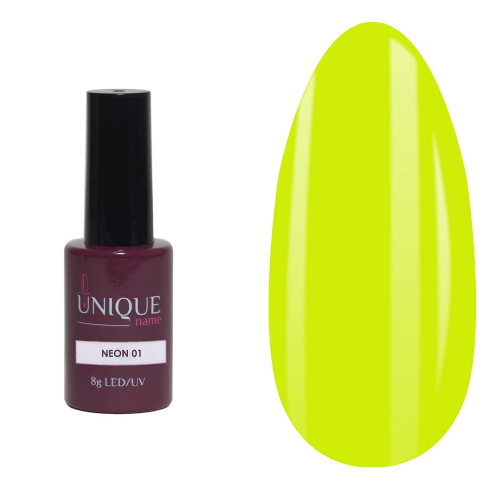 Unique, Гель-лак Неон 01 (Neon 01) (8ml)