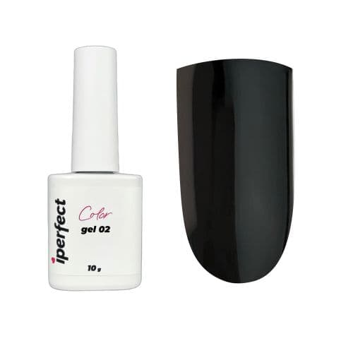 iPerfect, Color gel 02 Black - гель-лак для ногтей 10гр