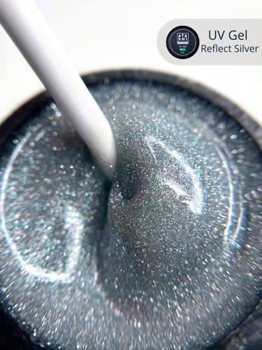 ATASHI Smart Uv gel, Reflect Silver , 15мл