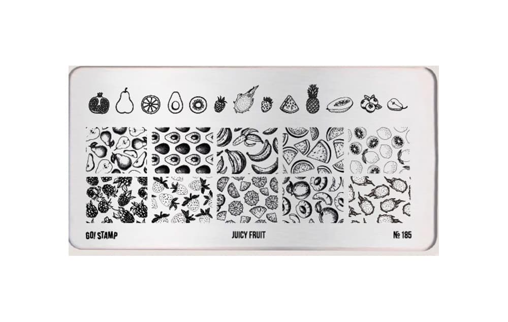 Go! Stamp, Пластина для стемпинга 185 Juicy Fruit