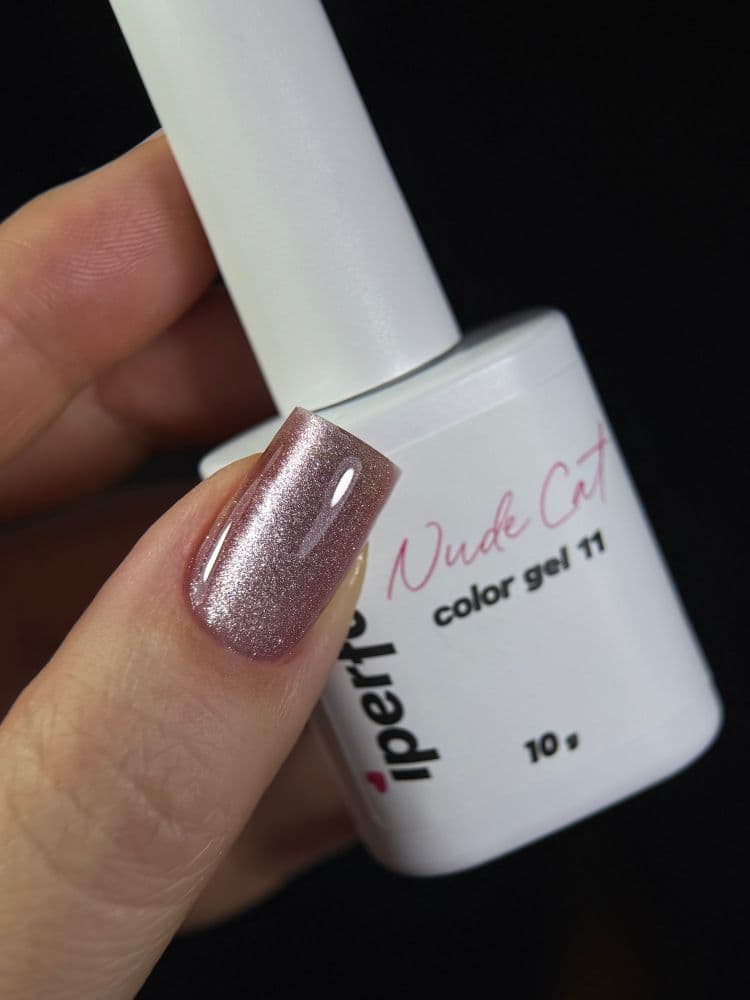 iPerfect, Nude cat color gel 11 - гель-лак магнитный для ногтей 10гр