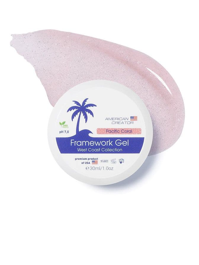 American Creator, Гель для наращивания ногтей West Coast-Framework Gel "Pacific Coral" (30ml)