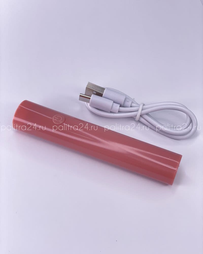 TH Фонарик УФ USB (с линзой) розовый